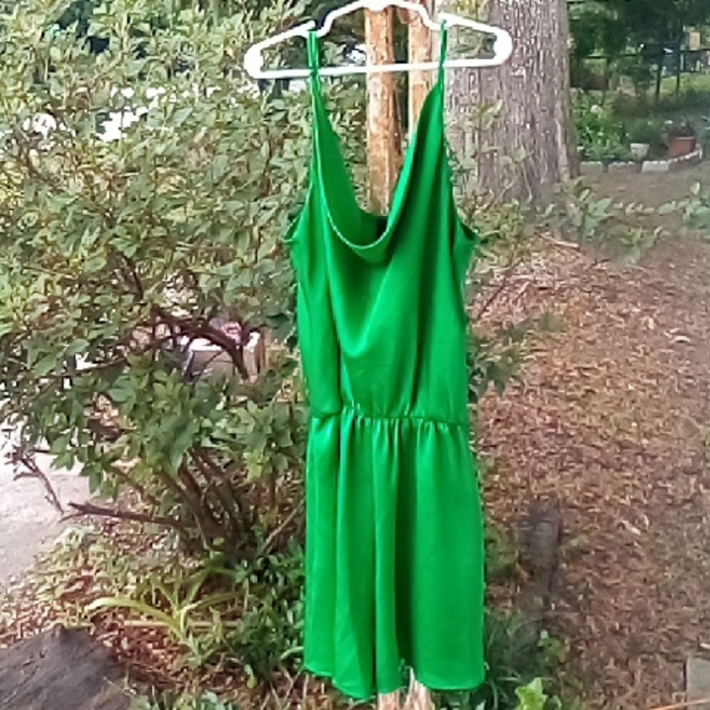 Vici Green Spaghetti Scrap Rompers